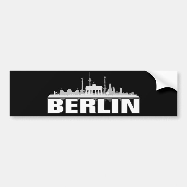 Berlin Stadt Skyline - Autosticker Bumper Sticker (Front)