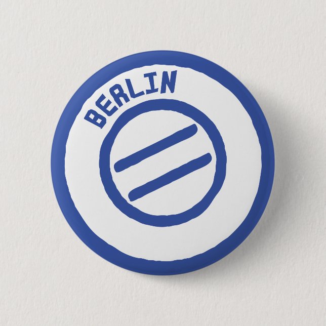 berlin stamp pinback button (Front)