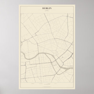 Berlin Street Map Poster
