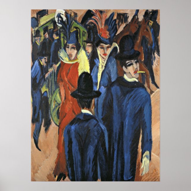 Berlin Street Scene - Ernst Ludwig Kirchner, Poster (Front)