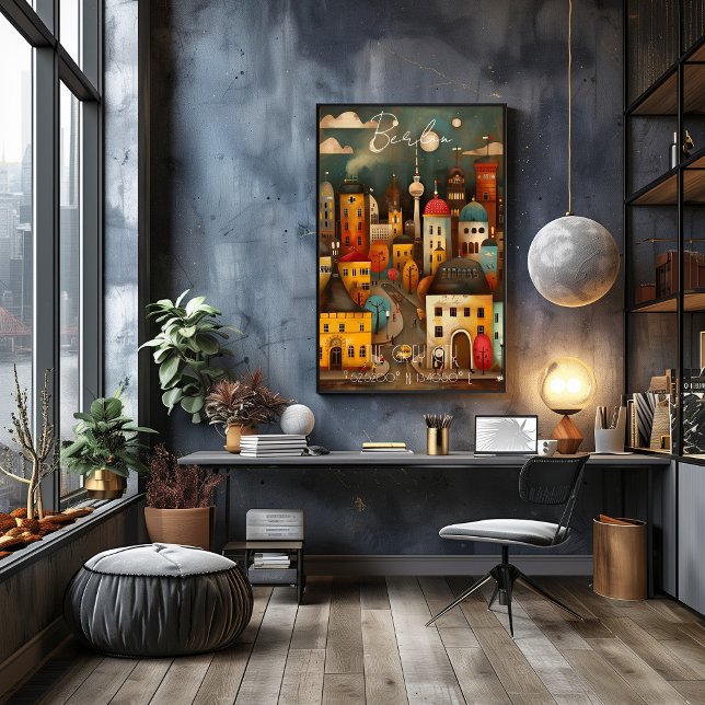 Berlin: The Gray City - Whimsical Art Poster (Creator Uploaded)