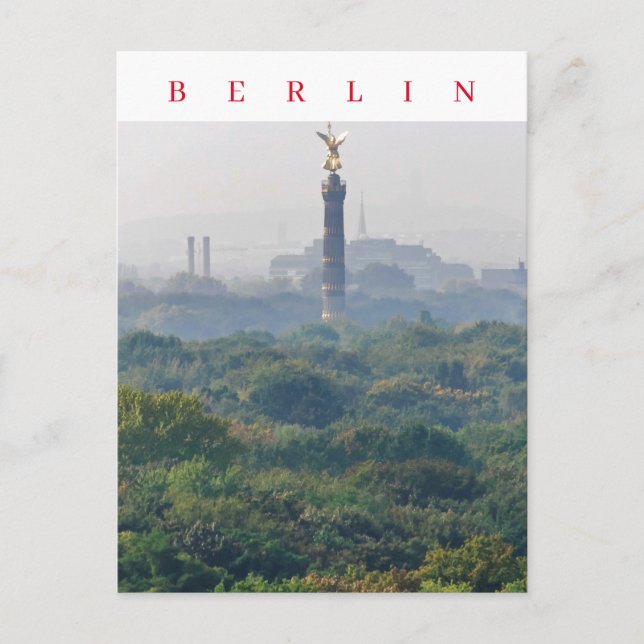 Berlin Tiergarten view postcard (Front)