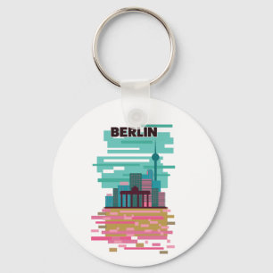 Berlin Travel poster Keychain