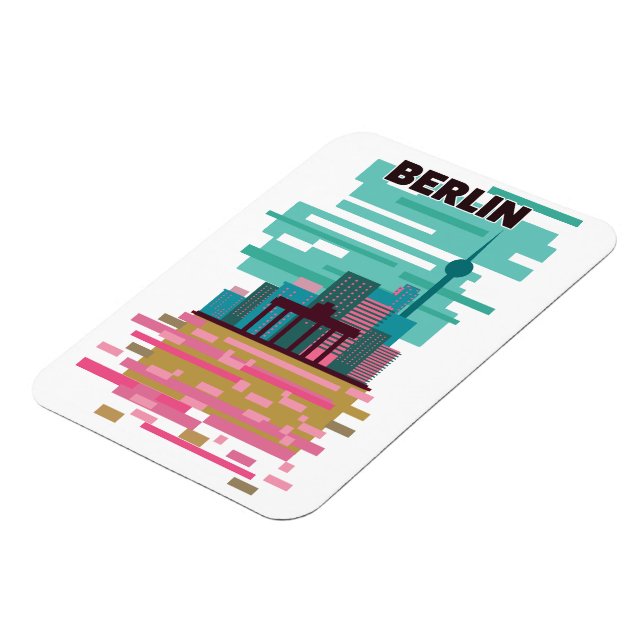 Berlin Travel poster Magnet (Left Side)