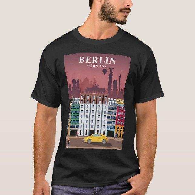 Berlin Travel Poster  T-Shirt (Front)