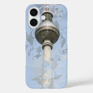 Berlin TV Tower Abstract Germany Travel Art iPhone 16 Case