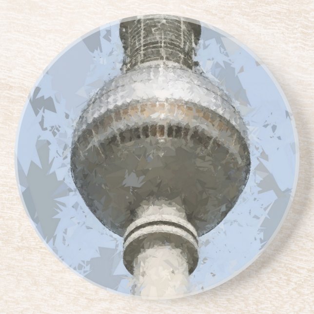 Berlin TV Tower Abstract Germany Travel Art Drink Coaster (Front)