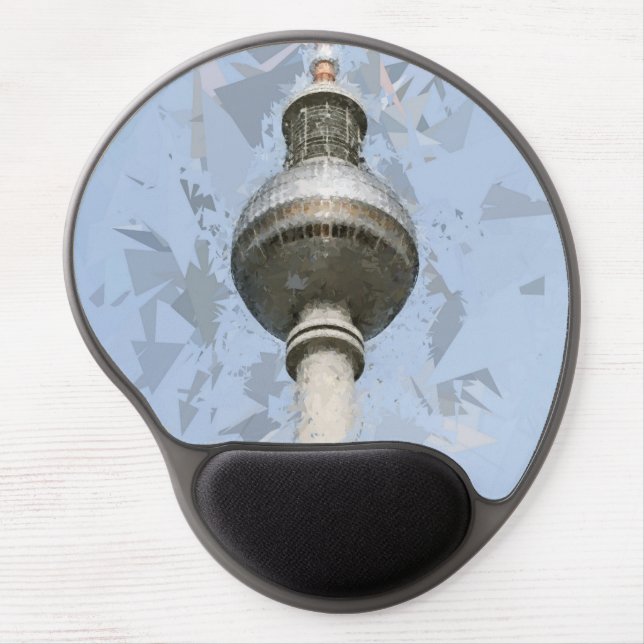 Berlin TV Tower Abstract Germany Travel Art Gel Mouse Pad (Front)