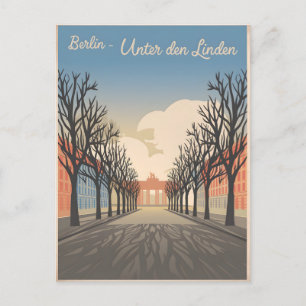Berlin Unter den Linden vintage Postcard