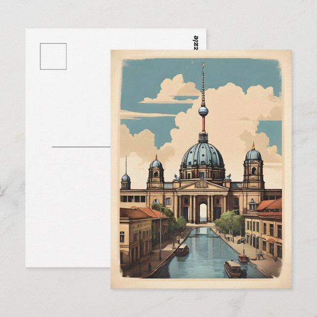 Berlin vintage poster postcard (Front/Back)