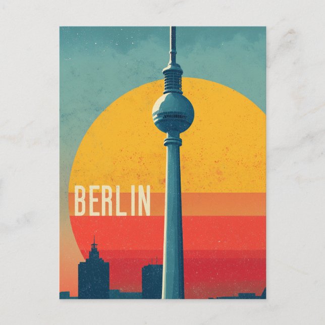 Berlin vintage travel postcard (Front)