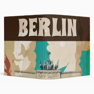 Berlin Vintage Travel Poster 3 Ring Binder