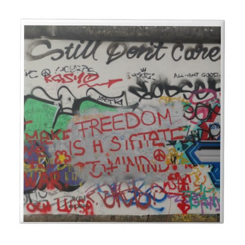 Berlin Wall East Side Graffiti Street Art Tile