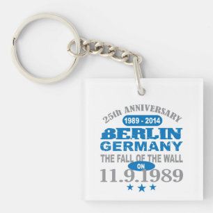 Berlin Wall Germany 25 Year Anniversary Keychain