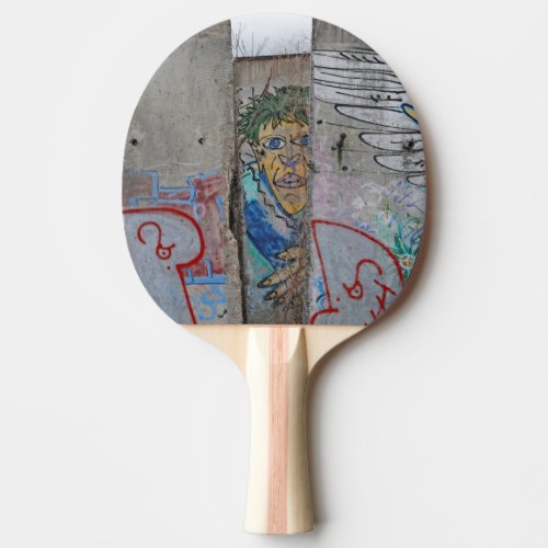 Berlin Wall graffiti art Ping Pong Paddle