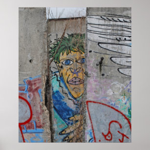 Berlin Wall graffiti art Poster