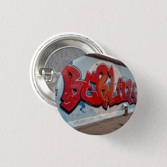 Berlin Wall Graffiti Button (Front & Back)