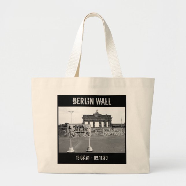 Berlin Wall Large Tote Bag (Front)