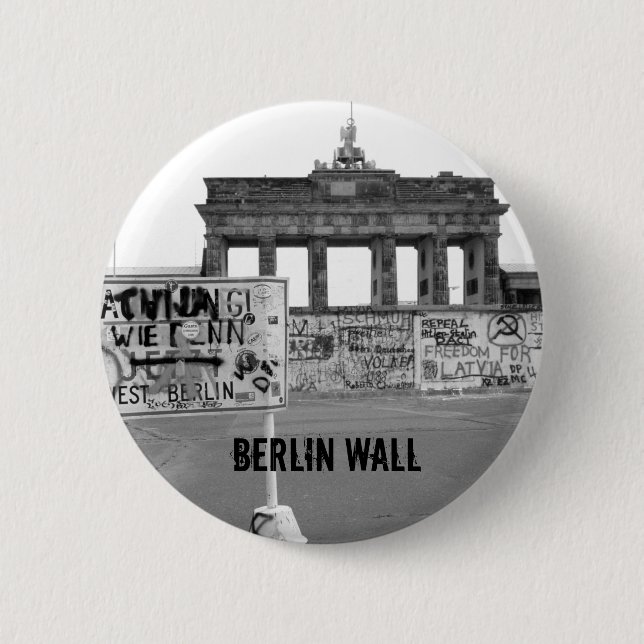 Berlin Wall Pinback Button (Front)