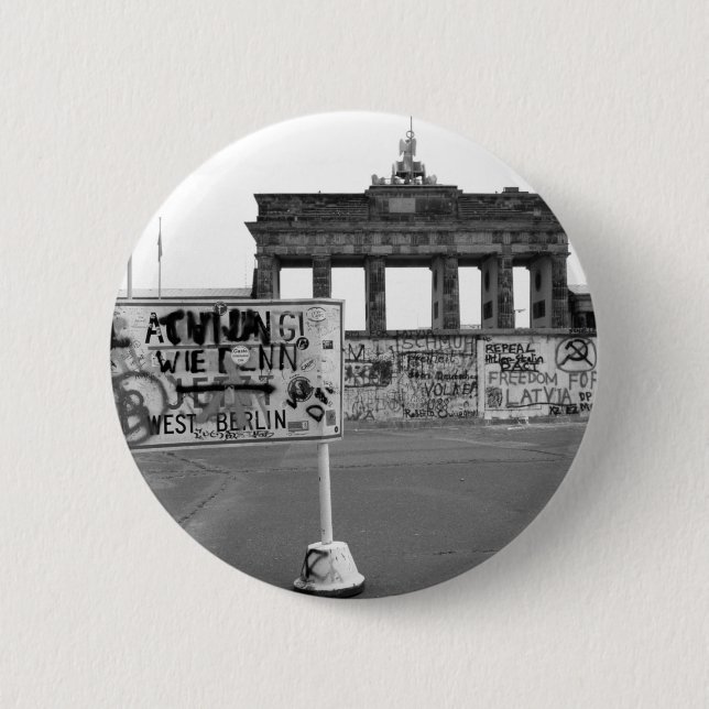 Berlin Wall Pinback Button (Front)