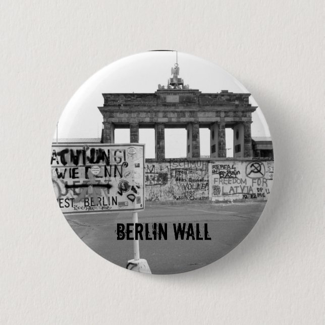 Berlin Wall Pinback Button (Front)
