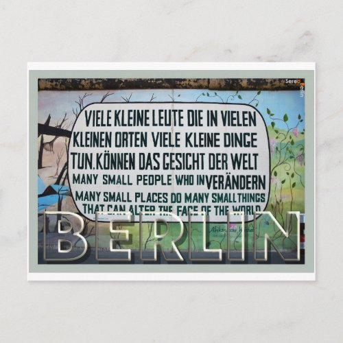 Berlin Wall Street Art Collection _ 1 of 7 Postcard