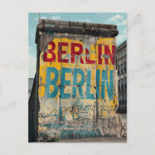 Berlin Wall Vintage Postcard