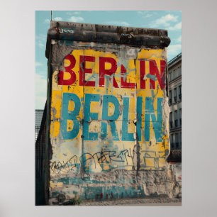 Berlin Wall Vintage Poster