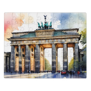 Berlin watercolor art jigsaw puzzle