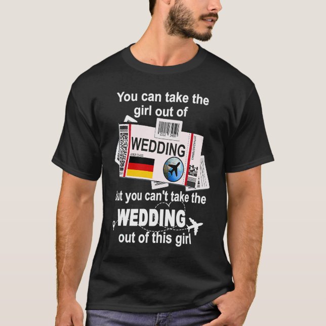 Berlin Wedding Boarding Pass  Wedding Girl  Berlin T-Shirt (Front)
