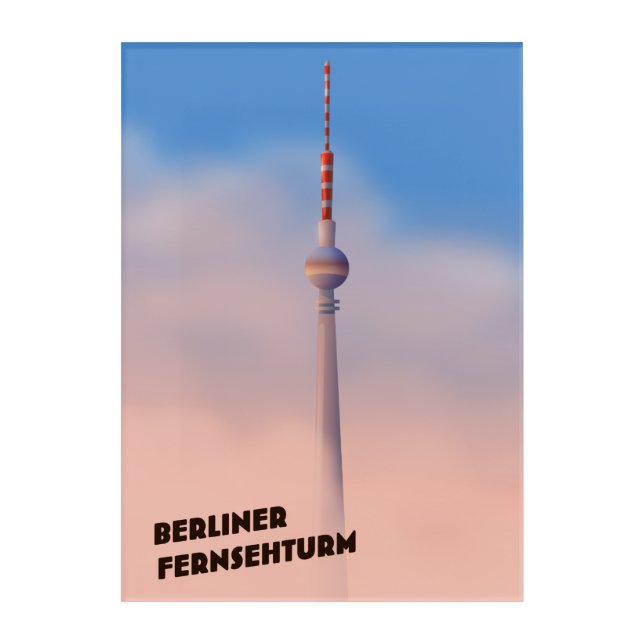 Berliner Fernsehturm ,Berlin TV tower Acrylic Print (Front)