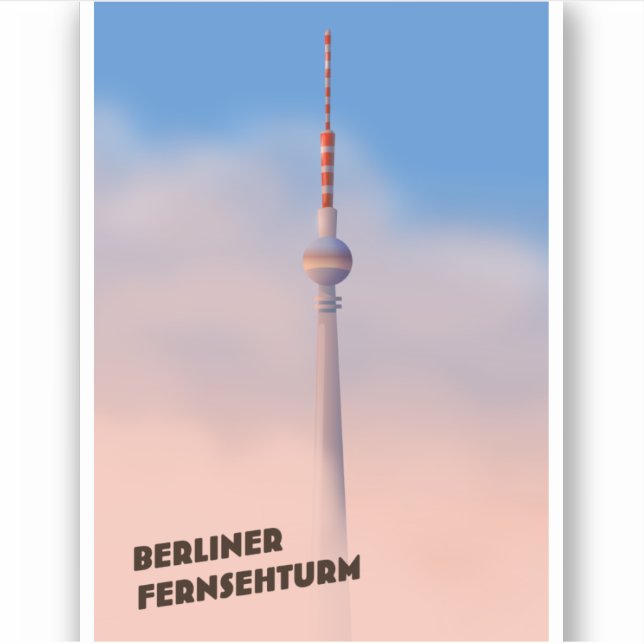 Berliner Fernsehturm ,Berlin TV tower Sticker (Front)