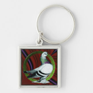Berliner Pigeon Circle Keychain