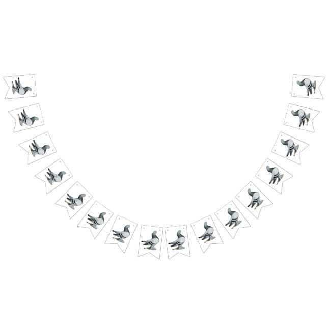 Berliner Tumbler Pigeon Blue Bar Bunting Flags (All)