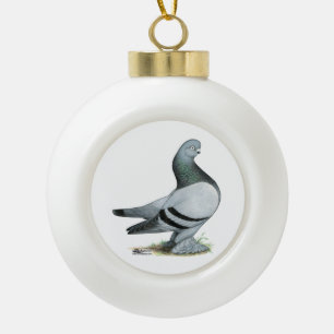 Berliner Tumbler Pigeon Blue Bar Ceramic Ball Christmas Ornament