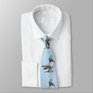 Berliner Tumbler Pigeon Blue Bar Neck Tie