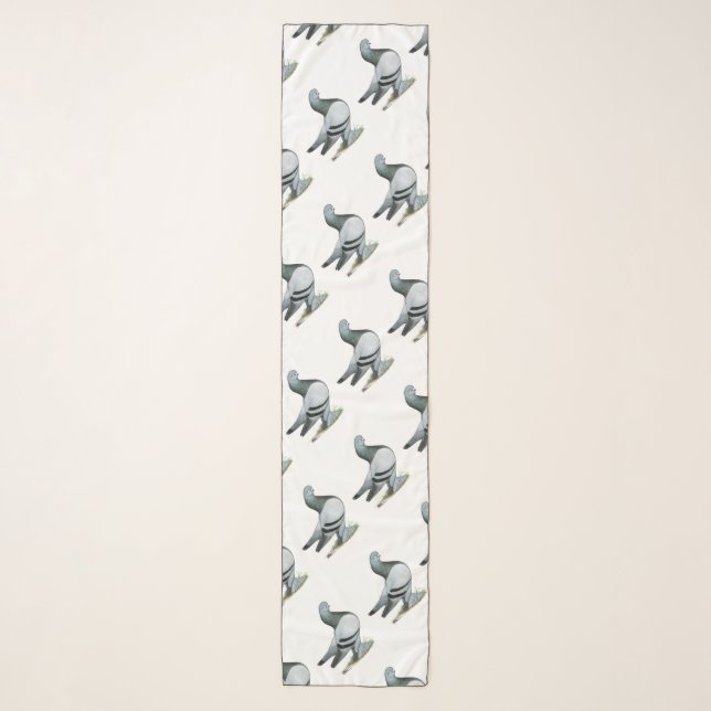 Berliner Tumbler Pigeon Blue Bar Scarf (Front)