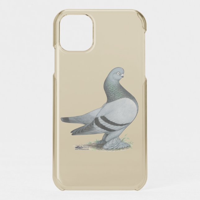 Berliner Tumbler Pigeon Blue Bar Uncommon iPhone Case (Back)