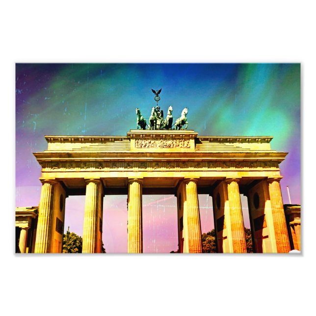 Berlin's Brandenberg Gate Paintin Photo Print (Front)