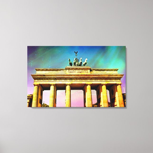 Berlin's Brandenberg Gate Painting Version Canvas Print (Front)