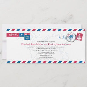 BERMUDA Airmail Wedding Invitation