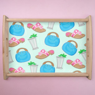 Bermuda Bag Sandals Mint Julep Preppy Derby Serving Tray