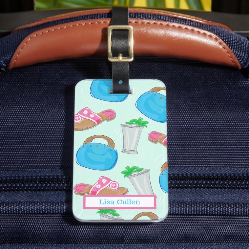 Bermuda Bag Sandals Mint Julep Preppy Name Luggage Tag