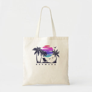 BERMUDA Beach Vacation Trip Retro Vintage Sunset G Tote Bag
