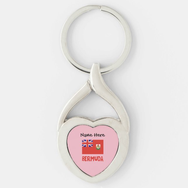Bermuda Bermudian Flag Personalized  Keychain (Front)