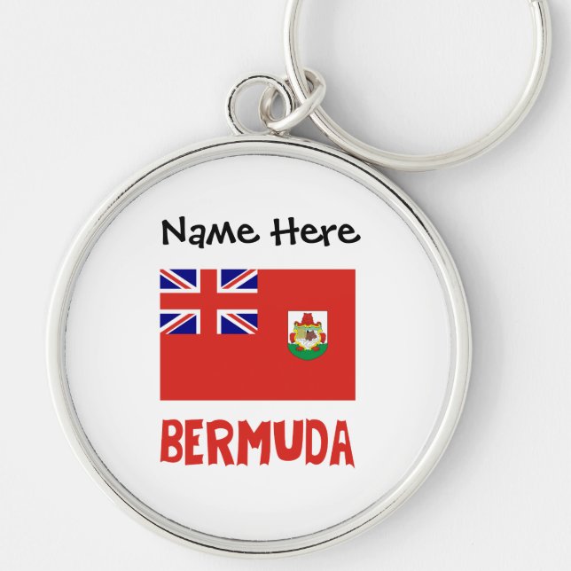 Bermuda Bermudian Flag Personalized  Keychain (Front)