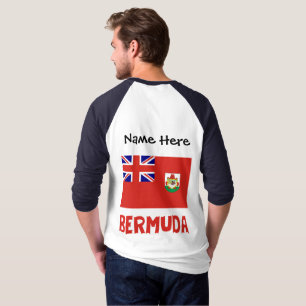 Bermuda Bermudian Flag Personalized Name T-Shirt