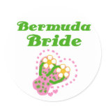 Bermuda  Bride Classic Round Sticker