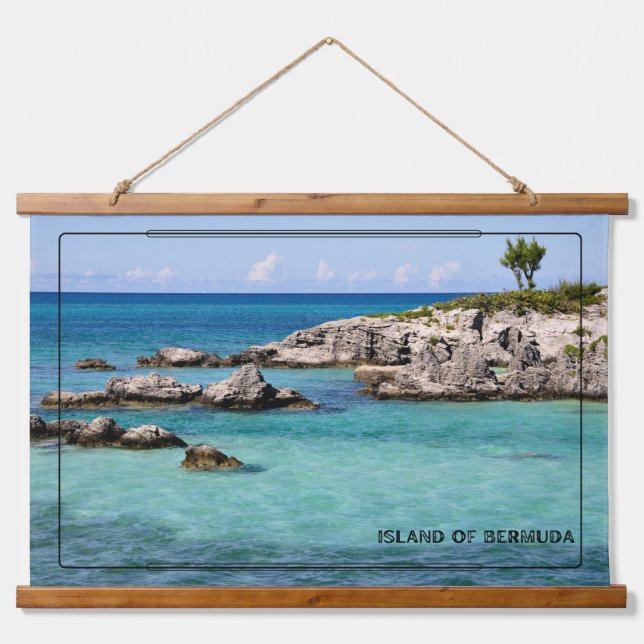 Bermuda Caribbean Islands | Turquoise Ocean  Hanging Tapestry (Front)