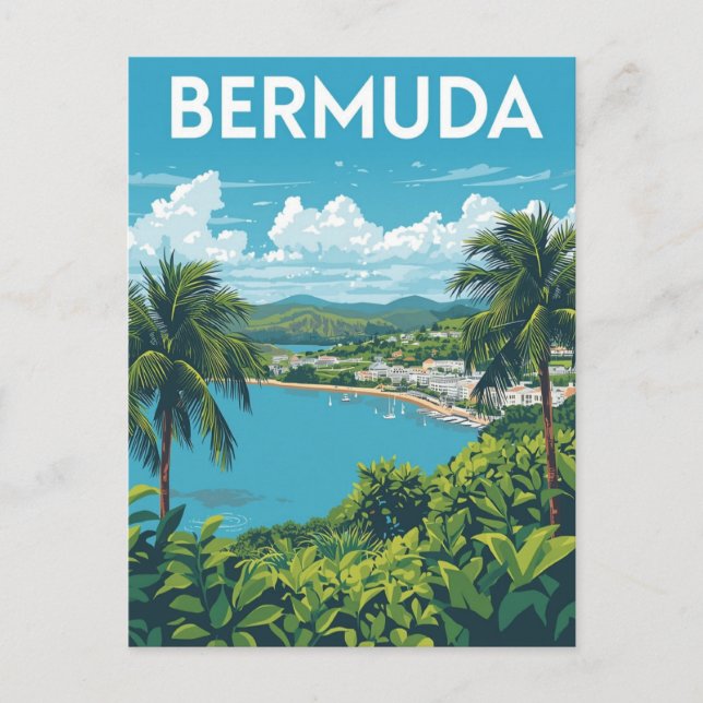 Bermuda Coastal Vista Postcard (Front)